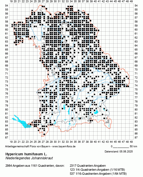 Die Verbreitungskarte zu Hypericum humifusum L. wird geladen ...