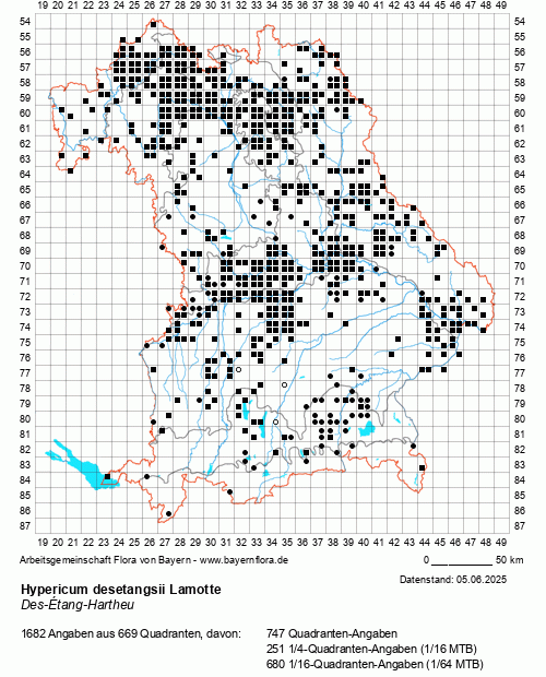 Die Verbreitungskarte zu Hypericum desetangsii Lamotte wird geladen ...