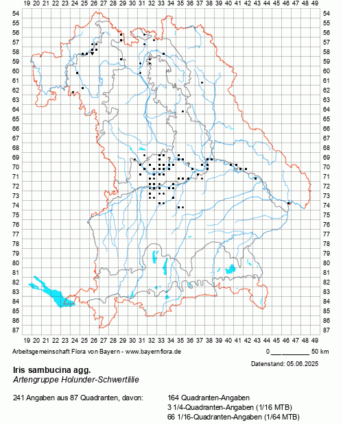 Die Verbreitungskarte zu Iris sambucina agg. wird geladen ...