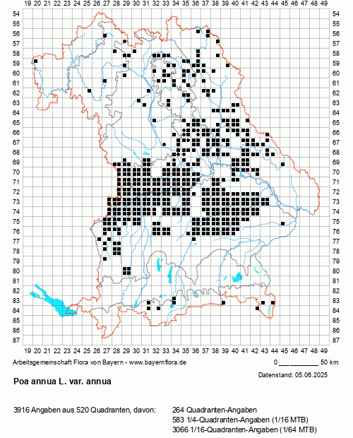 Die Verbreitungskarte zu Poa annua L. var. annua wird geladen ...