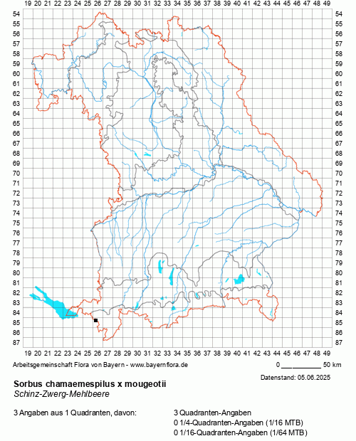 Die Verbreitungskarte zu Sorbus chamaemespilus x mougeotii wird geladen ...