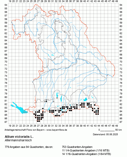 Die Verbreitungskarte zu Allium victorialis L. wird geladen ...
