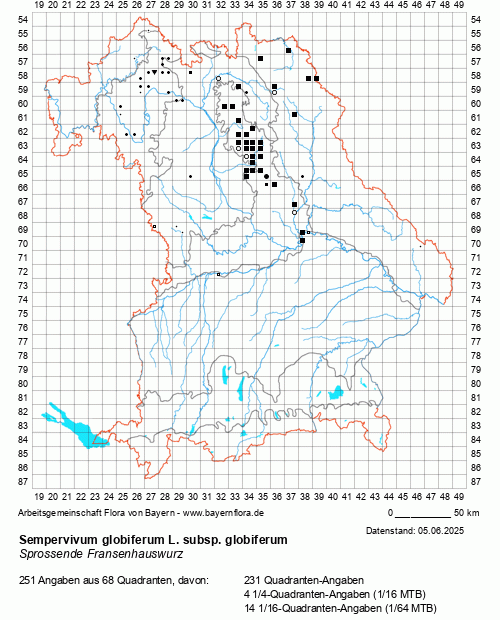 Die Verbreitungskarte zu Sempervivum globiferum L. subsp. globiferum wird geladen ...
