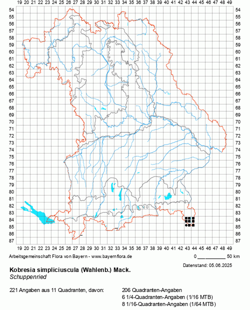 Die Verbreitungskarte zu Kobresia simpliciuscula (Wahlenb.) Mack. wird geladen ...