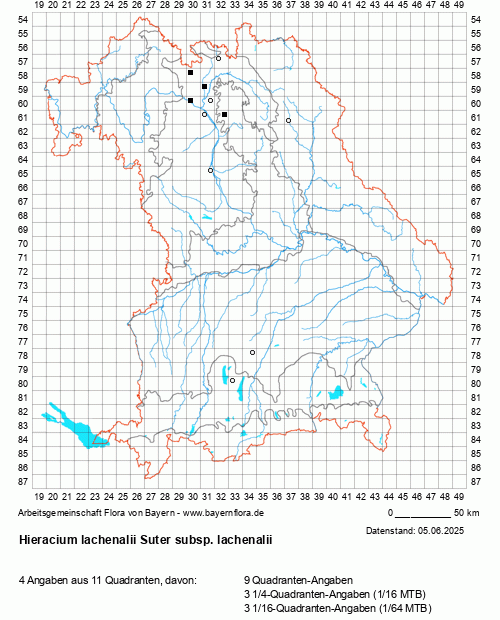 Die Verbreitungskarte zu Hieracium lachenalii Suter subsp. lachenalii wird geladen ...