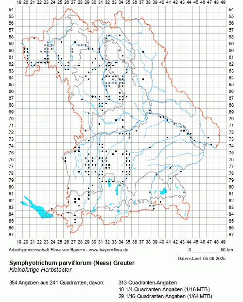 Die Verbreitungskarte zu Symphyotrichum parviflorum (Nees) Greuter wird geladen ...
