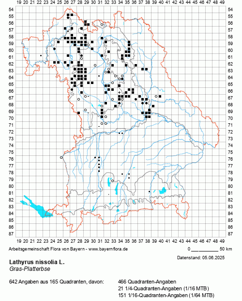 Die Verbreitungskarte zu Lathyrus nissolia L. wird geladen ...