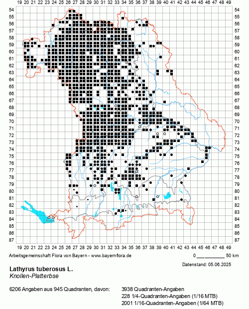 Die Verbreitungskarte zu Lathyrus tuberosus L. wird geladen ...