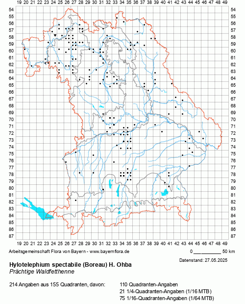 Die Verbreitungskarte zu Hylotelephium spectabile (Boreau) H. Ohba wird geladen ...