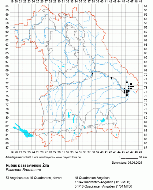 Die Verbreitungskarte zu Rubus passaviensis Žíla wird geladen ...