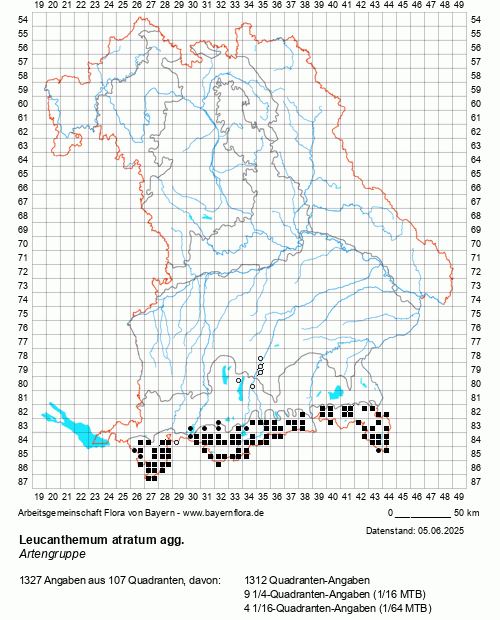 Die Verbreitungskarte zu Leucanthemum atratum agg. wird geladen ...