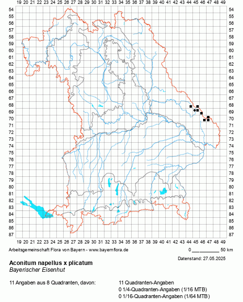 Die Verbreitungskarte zu Aconitum napellus x plicatum wird geladen ...