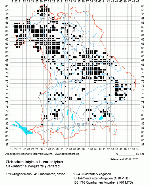 Die Verbreitungskarte zu Cichorium intybus L. var. intybus wird geladen ...