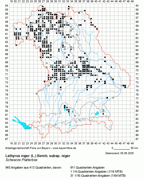 Die Verbreitungskarte zu Lathyrus niger (L.) Bernh. subsp. niger wird geladen ...