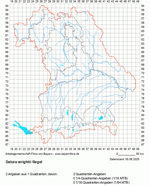 Die Verbreitungskarte zu Datura wrightii Regel wird geladen ...