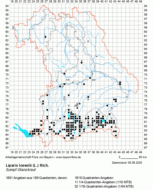 Die Verbreitungskarte zu Liparis loeselii (L.) Rich. wird geladen ...