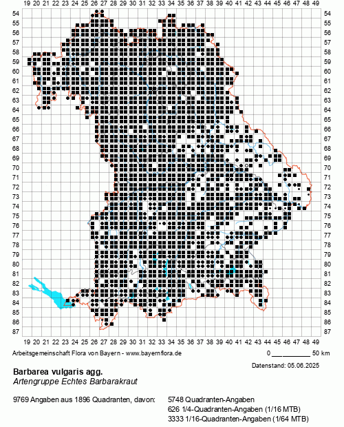 Die Verbreitungskarte zu Barbarea vulgaris agg. wird geladen ...