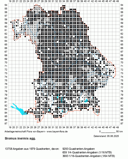 Die Verbreitungskarte zu Bromus inermis agg. wird geladen ...