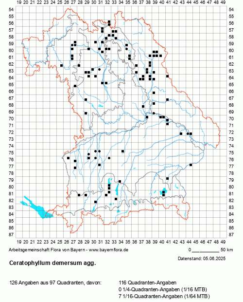 Die Verbreitungskarte zu Ceratophyllum demersum agg. wird geladen ...