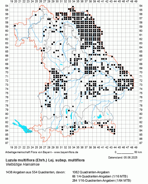 Die Verbreitungskarte zu Luzula multiflora (Ehrh.) Lej. subsp. multiflora wird geladen ...