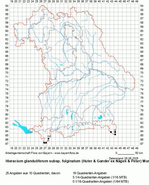 Die Verbreitungskarte zu Hieracium glanduliferum subsp. fulginatum (Huter & Gander ex Nägeli & Peter) Murr & Zahn wird geladen ...