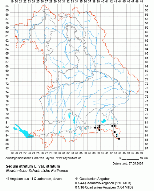 Die Verbreitungskarte zu Sedum atratum L. var. atratum wird geladen ...