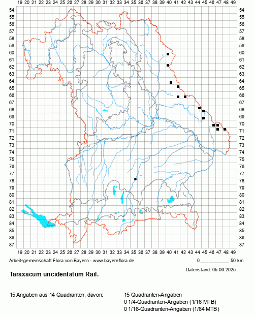 Die Verbreitungskarte zu Taraxacum uncidentatum Rail. wird geladen ...