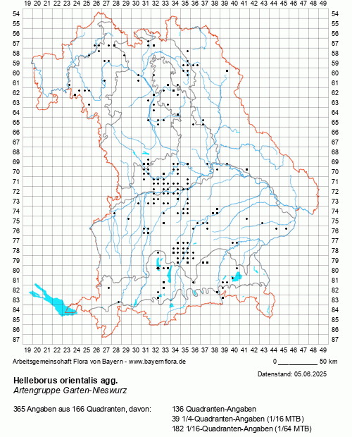 Die Verbreitungskarte zu Helleborus orientalis agg. wird geladen ...