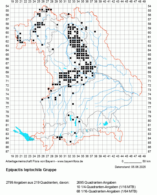 Die Verbreitungskarte zu Epipactis leptochila Gruppe wird geladen ...