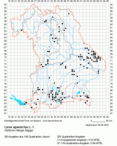 Die Verbreitungskarte zu Carex agastachys L. f. wird geladen ...