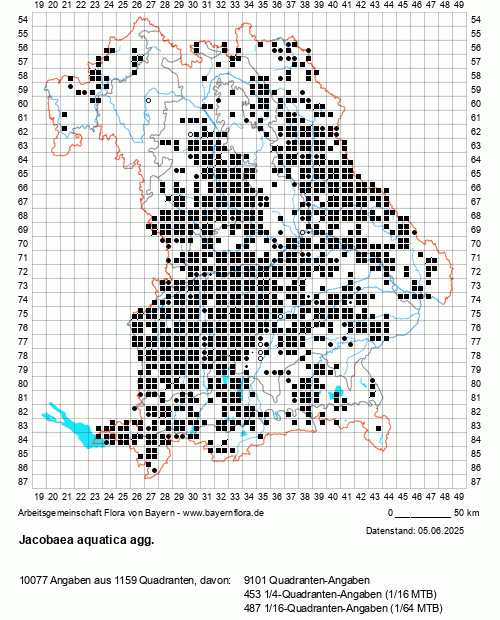 Die Verbreitungskarte zu Jacobaea aquatica agg. wird geladen ...