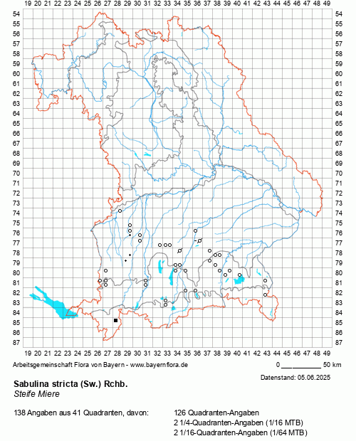 Die Verbreitungskarte zu Sabulina stricta (Sw.) Rchb. wird geladen ...