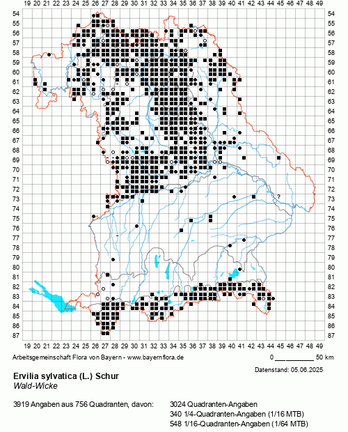 Die Verbreitungskarte zu Ervilia sylvatica (L.) Schur wird geladen ...