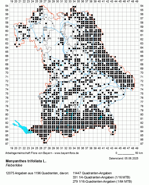 Die Verbreitungskarte zu Menyanthes trifoliata L. wird geladen ...