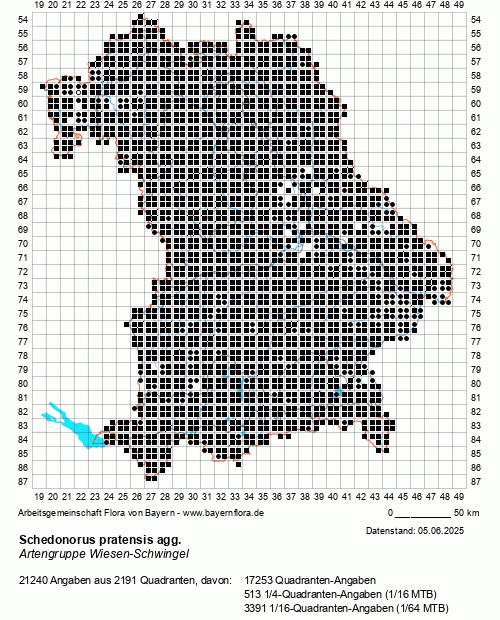 Die Verbreitungskarte zu Schedonorus pratensis agg. wird geladen ...