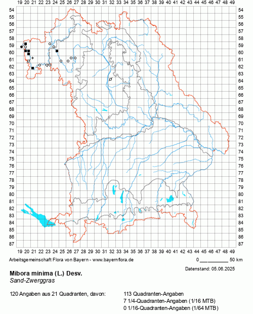 Die Verbreitungskarte zu Mibora minima (L.) Desv. wird geladen ...