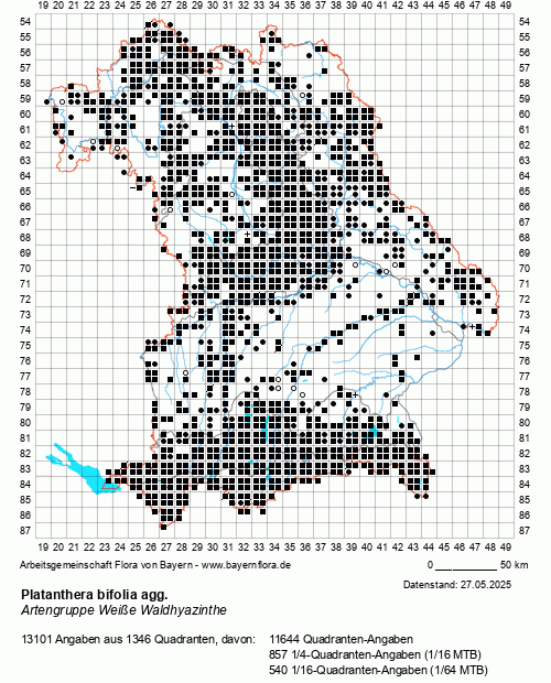 Die Verbreitungskarte zu Platanthera bifolia agg. wird geladen ...