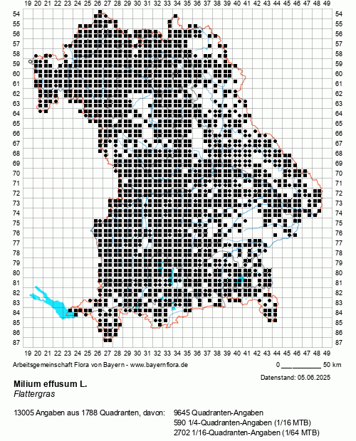 Die Verbreitungskarte zu Milium effusum L. wird geladen ...