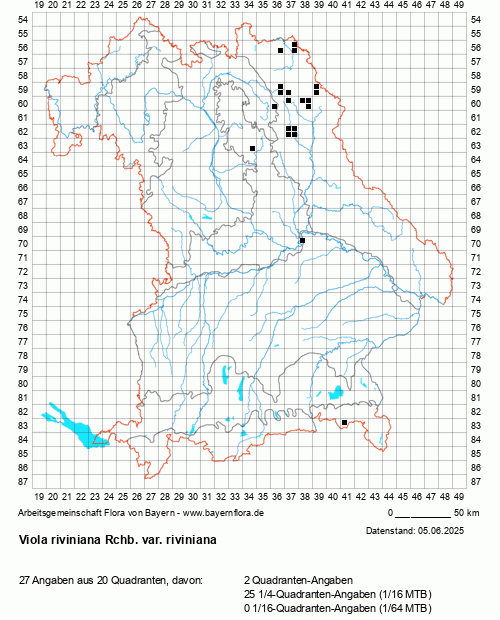 Die Verbreitungskarte zu Viola riviniana Rchb. var. riviniana wird geladen ...