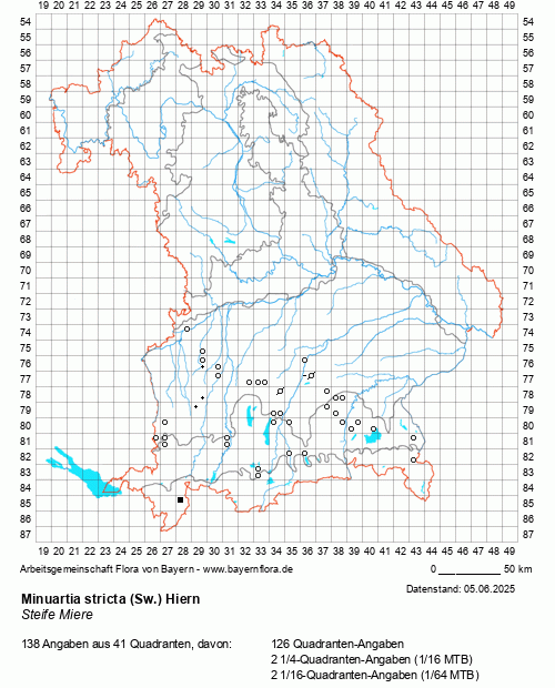 Die Verbreitungskarte zu Minuartia stricta (Sw.) Hiern wird geladen ...