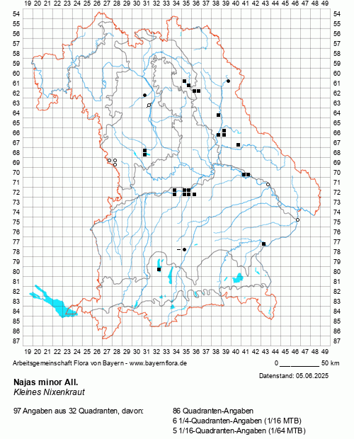 Die Verbreitungskarte zu Najas minor All. wird geladen ...