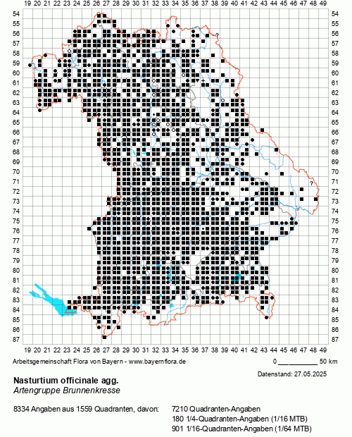Die Verbreitungskarte zu Nasturtium officinale agg. wird geladen ...