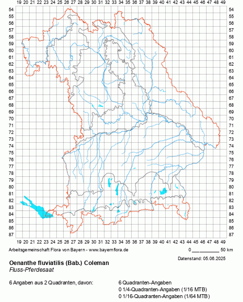 Die Verbreitungskarte zu Oenanthe fluviatilis (Bab.) Coleman wird geladen ...