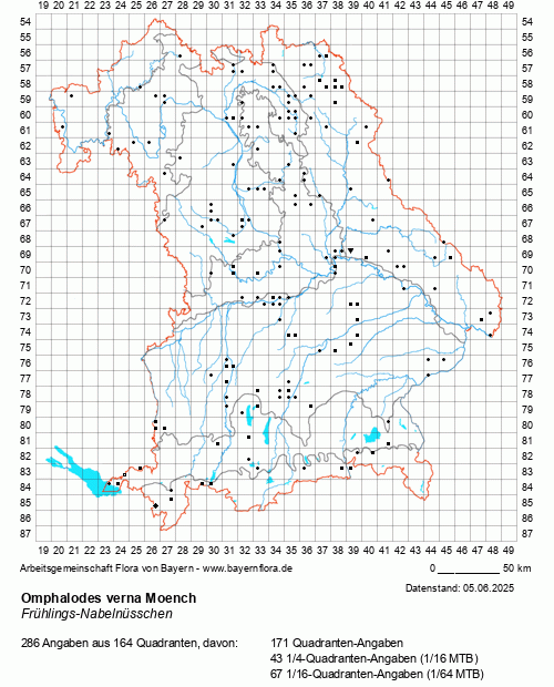 Die Verbreitungskarte zu Omphalodes verna Moench wird geladen ...