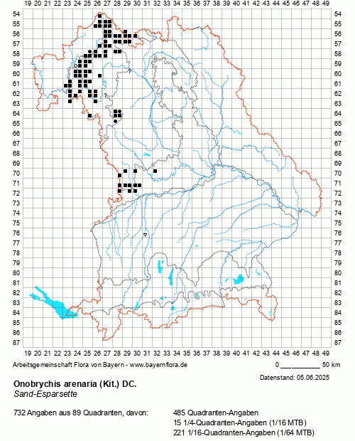 Die Verbreitungskarte zu Onobrychis arenaria (Kit.) DC. wird geladen ...