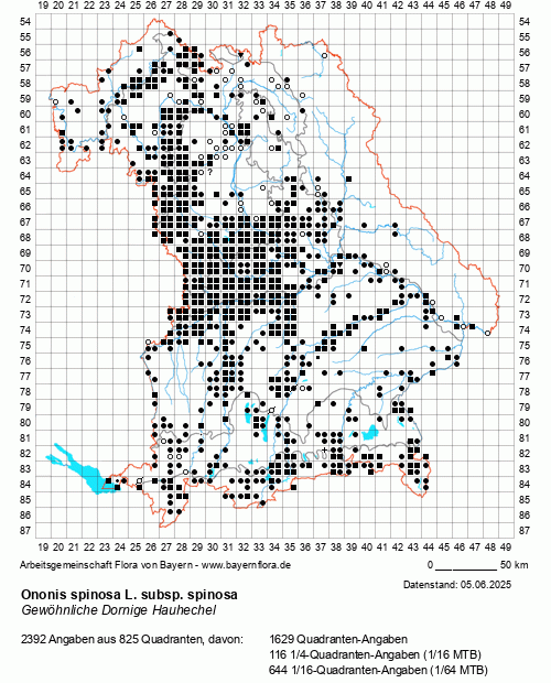 Die Verbreitungskarte zu Ononis spinosa L. subsp. spinosa wird geladen ...