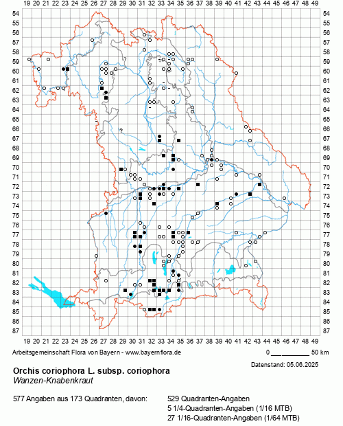 Die Verbreitungskarte zu Orchis coriophora L. subsp. coriophora wird geladen ...