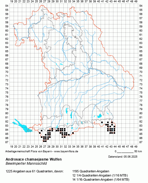 Die Verbreitungskarte zu Androsace chamaejasme Wulfen wird geladen ...