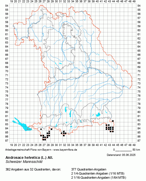 Die Verbreitungskarte zu Androsace helvetica (L.) All. wird geladen ...