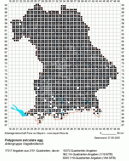 Die Verbreitungskarte zu Polygonum aviculare agg. wird geladen ...